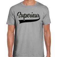 Foute party t-shirt voor heren - Superieur - grijs - carnaval/themafeest