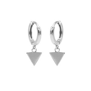 Karma Oorringen Hinged Hoops Triangle Zilver