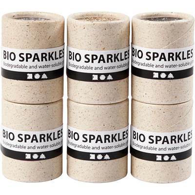 Creativ Company Bio glitter kleuren, 6x10gr
