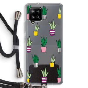 Sanseveria: Samsung Galaxy A42 5G Transparant Hoesje met koord