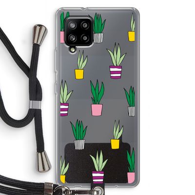 Sanseveria: Samsung Galaxy A42 5G Transparant Hoesje met koord