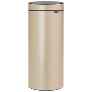 Brabantia Touch Bin afvalemmer 30 liter met kunststof binnenemmer - Metallic gold