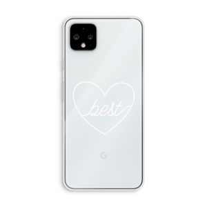 Best heart pastel: Pixel 4 XL Transparant Hoesje
