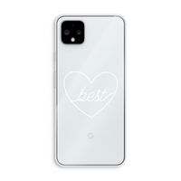 Best heart pastel: Pixel 4 XL Transparant Hoesje