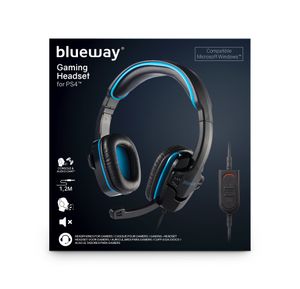 Blueway Stereo Gaming Headset Zwart/Blauw