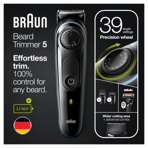 Braun BeardTrimmer 5 Baardtrimmer 5 BT5340, Baardtrimmer Voor Mannen, Haartrimmer, Voor Gezicht