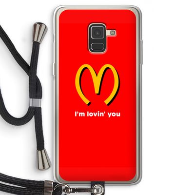I'm lovin' you: Samsung Galaxy A8 (2018) Transparant Hoesje met koord