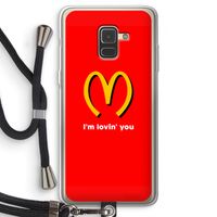 I'm lovin' you: Samsung Galaxy A8 (2018) Transparant Hoesje met koord