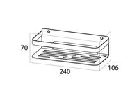 Flaconhouder Tiger Caddy RVS Geborsteld - thumbnail