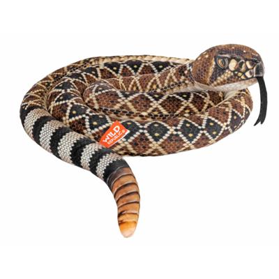 Pluche ratelslang knuffel - 152 cm - slangen - reptielen - bruin - speelgoed - knuffeldier