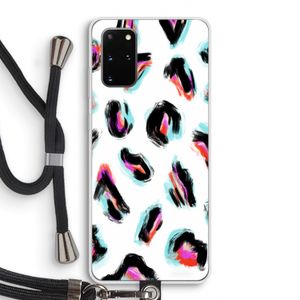 Cheetah color: Samsung Galaxy S20 Plus Transparant Hoesje met koord