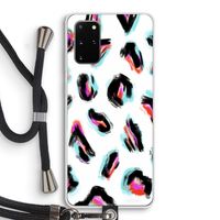 Cheetah color: Samsung Galaxy S20 Plus Transparant Hoesje met koord