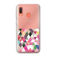 Gekleurde driehoekjes: Samsung Galaxy A20e Transparant Hoesje