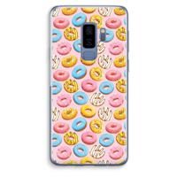 Pink donuts: Samsung Galaxy S9 Plus Transparant Hoesje - thumbnail