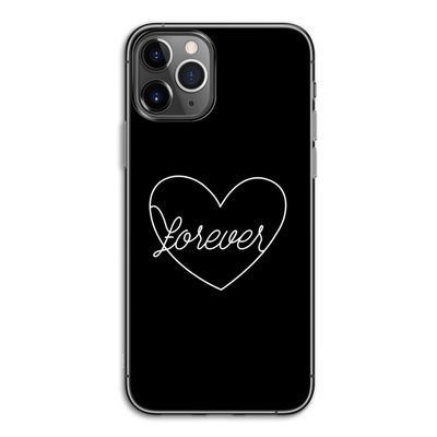 Forever heart black: iPhone 11 Pro Transparant Hoesje