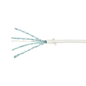 LogiLink CQ9031S RJ45 Netwerkkabel, patchkabel CAT 6A U/FTP 1.00 m Wit Extreem dun, Vlambestendig, Flexibel, Folie afscherming, Halogeenvrij, Snagless,