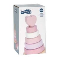 Small Foot - houten stapeltoren roze - 7dlg.