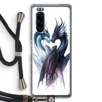 Yin Yang Dragons: Sony Xperia 5 Transparant Hoesje met koord