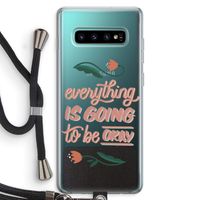 Optimistic flower girl: Samsung Galaxy S10 Plus Transparant Hoesje met koord
