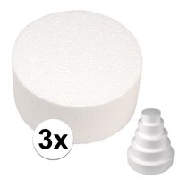 3x Piepschuimen taart schijf 30 cm   - - thumbnail