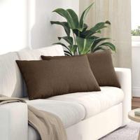 VidaXL Sofa kussens 2 pcs bruin 80 x 40 cm stof
