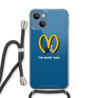 I'm lovin' you: iPhone 13 Transparant Hoesje met koord
