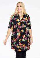 Yoek Tuniek wide bottom BLOOMY | Zwart | Maat 58/60