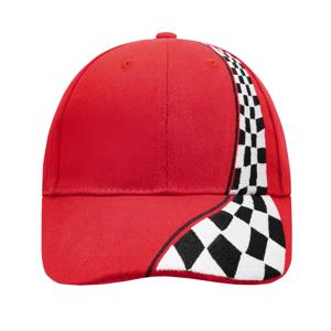 Racing baseballcap rood