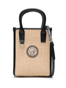 Versace mini sac La Medusa à clous - Tons neutres