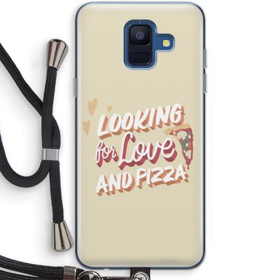 Pizza is the answer: Samsung Galaxy A6 (2018) Transparant Hoesje met koord