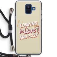 Pizza is the answer: Samsung Galaxy A6 (2018) Transparant Hoesje met koord