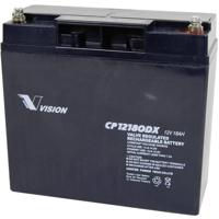 Vision Akkus CP12180DX Loodaccu 12 V 18 Ah Loodvlies (AGM) (b x h x d) 181 x 167 x 77 mm M5-schroefaansluiting Onderhoudsvrij, Cyclusbestendig