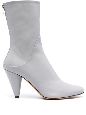 Proenza Schouler bottines Cone 95 mm en cuir - Gris