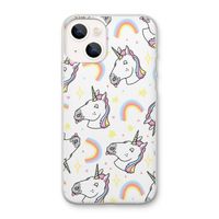 Rainbow Unicorn: iPhone 13 mini Transparant Hoesje