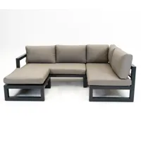 Grosso hoekbank 3 delig R antraciet