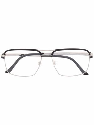 Cazal lunettes de vue à monture rectangulaire - Argent