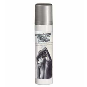 Zilveren haar/lichaam uitwasbare verf bodyspray   -