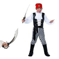 Verkleed piraten outfit voor kinderen maat L met zwaard L  -