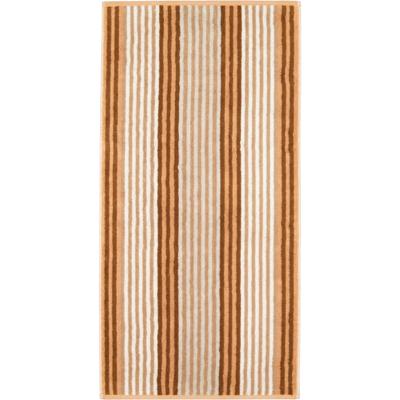 Cawö Cawo Delight Streifen Douchelaken 70x140 caramel