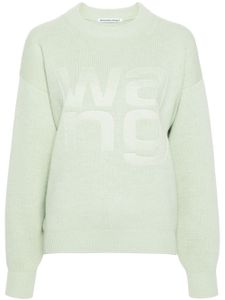 Alexander Wang pull à logo embossé - Vert