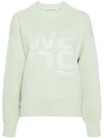 Alexander Wang pull à logo embossé - Vert - thumbnail