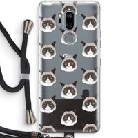 It's a Purrr Case: LG G7 Thinq Transparant Hoesje met koord