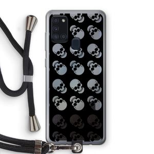 Musketon Skulls: Samsung Galaxy A21s Transparant Hoesje met koord