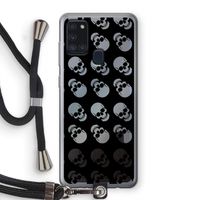 Musketon Skulls: Samsung Galaxy A21s Transparant Hoesje met koord