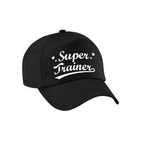 Cadeau pet/cap voor volwassenen - Super Trainer - zwart - geweldige coach