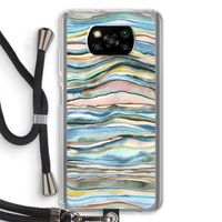 Watercolor Agate: Xiaomi Poco X3 NFC Transparant Hoesje met koord