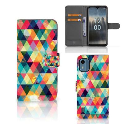 Nokia C12 | Telefoon Hoesje | Geruit | Portemonnee hoesje Nokia C12 | Telefoon Hoesje | Geruit | Portemonnee hoesje