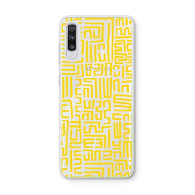 Majorelle Blue Print: Samsung Galaxy A70 Transparant Hoesje