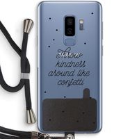 Confetti: Samsung Galaxy S9 Plus Transparant Hoesje met koord