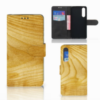 Huawei P30 Book Style Case Licht Hout - thumbnail